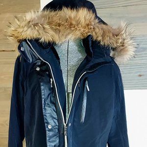 Descente long winter ski jacket